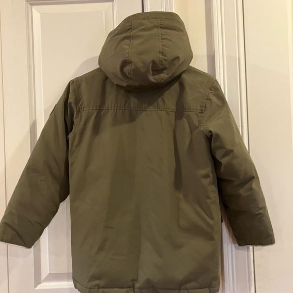 GAP Kids Olive Hooded Puffer Jacket - Picture 3 of 5